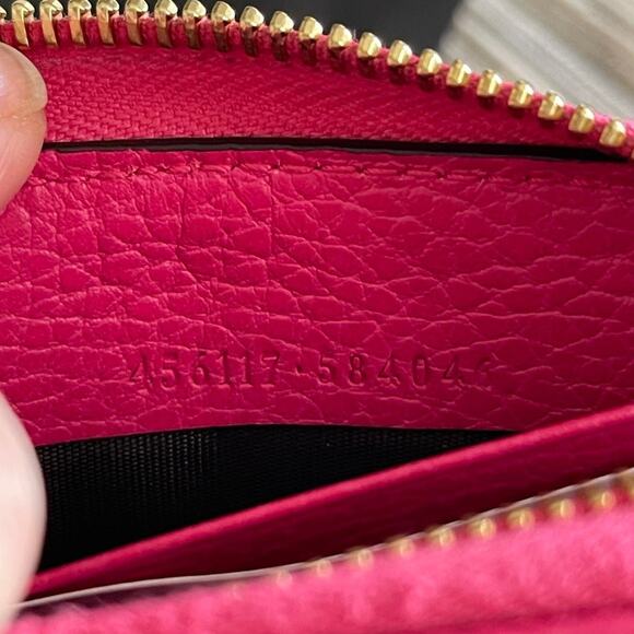 Gucci marmont Barbie pink interlocking G’s zip around wallet LIKE NEW - Picture 10 of 10